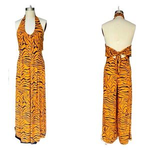 Tiger Halter Jumpsuit
